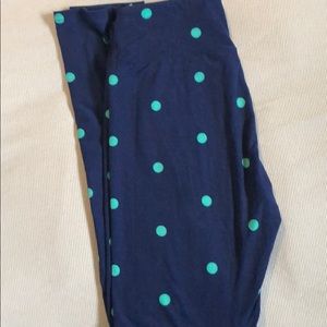 Blue Polka dot Lularoe Leggings